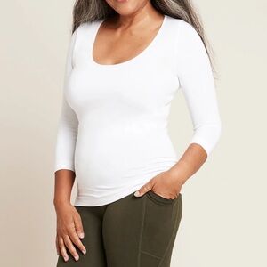 NEW BOODY 3/4 Sleeve Top scoop neck Size: XS